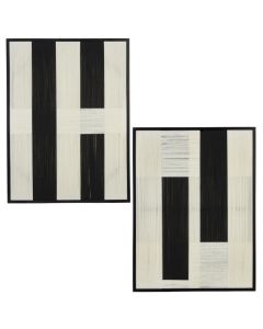 Wall decorator Tissia, polyester, white/black, 60x2.8xH80 cm