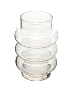 Vazo dekoruese, Clotilde, qelqi, transparente, Dia.14xH20.5 cm