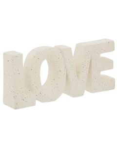 Objekt dekorues, Love Deniz, polirezinë, bezhë, 21x4xH9 cm