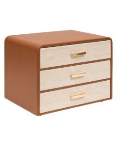 Decorative box, Whisky, MDF, cream colo/brown, 24.9x19.1xH19 cm