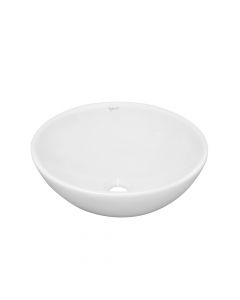 White, Cabinet mounted, Porcelain, , Basin, Dia.40xH15.5 cm