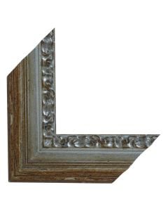 Wooden moulding decor  1068/ silver+Bit color 5x3.8cm, 3ml