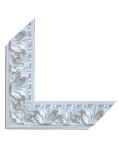 Wooden moulding decor  ADG/14  white color 4x3cm, 2.75ml