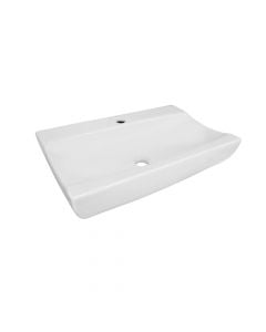 White, Cabinet mounted, Porcelain, , Basin, 63x39xH13 cm