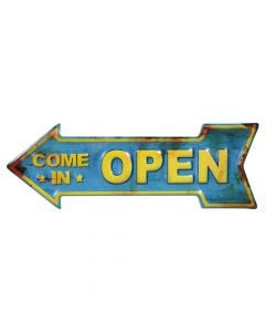 Come in we're open sign 40x14 cm , iron