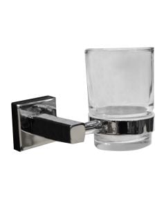 Mbajtëse furçe dhëmbësh,  me montim në mur, bronz dhe xham