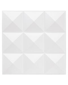 Wall tiling sticker, pvc, white, 30x30 cm, (1 pack=6 pieces)