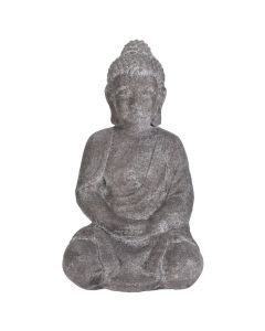 Objekt dekorativ, Buddha, oksid magnezi, gri, H45 cm