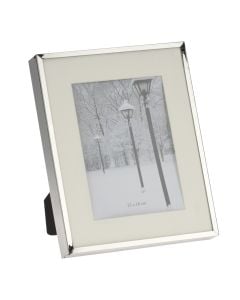 Photo frame, metal, silver, 13x18 cm