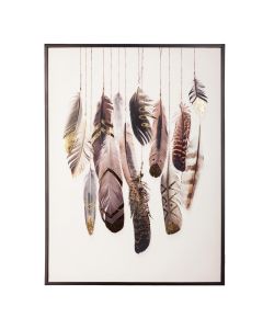 Printed canvas, polyester/mdf, colorful, 50x2.6x70 cm