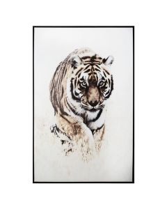 Printed canvas, Tiger, polyester/polystyren/mdf, colorful, 78xH118 cm