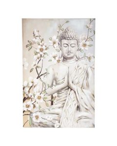 Kanavacë e pikturuar, Buddha, poliestër/bredh, shumëngjyrëshe, 78xH118 cm