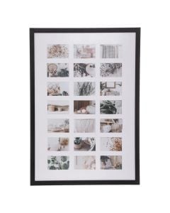 Photo frame, Etienne, 21 photos, mdf/polystyrene, black, 70.2x1.5xH100.2 cm
