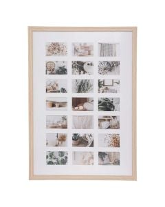 Photo frame, Etienne, 21 photos, mdf/polystyrene, natural, 70.2x1.5xH100.2 cm