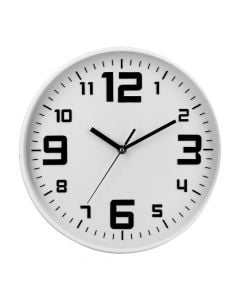 Wall clock, ABS/plastic/metal, white, 30x5 cm