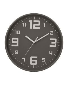 Wall clock, ABS/plastic/metal, grey, 30x5 cm