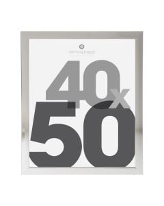 Photo frame, Lise, mdf/polystyrene, silver, 45.5x1.5xH55cm