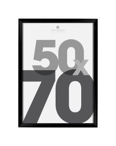 Photo frame, mdf/glass, black, 55x1.5xH75 cm