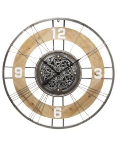 Wall clock, Lana, Abs/wood/metal, colorful, 90x7.2 cm