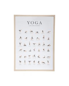 Poster frame, Yoga, Mdf/glass, white, 52x1.5xH72.6cm