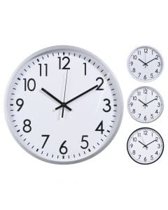 Wall clock, polypropylene, assorted, Ø30 cm