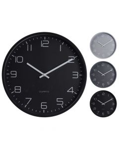 Wall clock, polypropylene, assorted, Ø30.5 cm