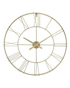 Wall clock, metal, golden, Ø70xH70 cm