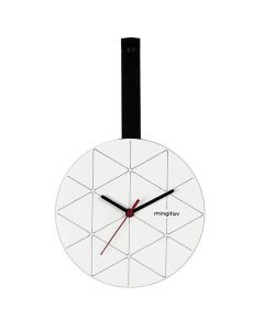 Wall clock, Minuet, mdf, white/black, 23xH23 cm