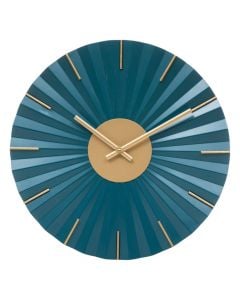 Wall clock, Jil, metal, blue, D44.5 cm