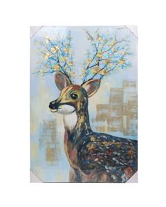 Painting, Reindeer, handmade canvas, 80x120 cm