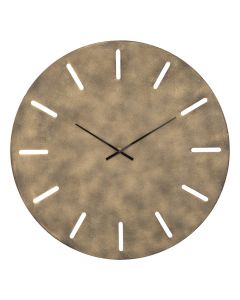 Wall clock, Inacio, metal, brown, Ø55 cm