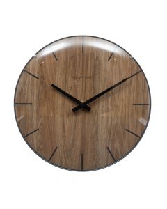 Wall clock, Maeli, PP/glass, brown, Ø30 cm