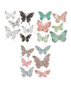 Dekorues me ngjitje,  Buterfly,  pvc,  shumngjyrësh,  30x30 cm