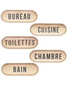 Informative sings, Toilettes, for doors, mdf, brown/black, 22xH7 cm