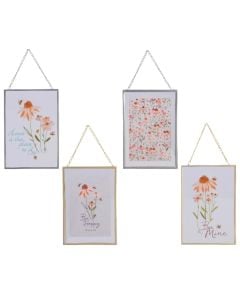 Photo frame, with hanging, metal frame, assorted, 13xH19 cm