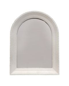 Photo frame, resine/glass, white, 15.5x20 cm