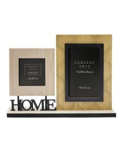 Kornizë foto, dru/xham, kafe/e zezë, 30x6.5xH21.5 cm