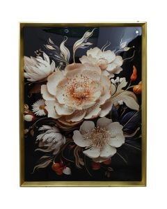Printed picture, Rose, mdf frame, multicolor, 60xH80 cm