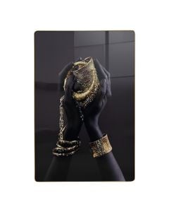 Printed picture, mdf frame, black/gold, 40x60 cm