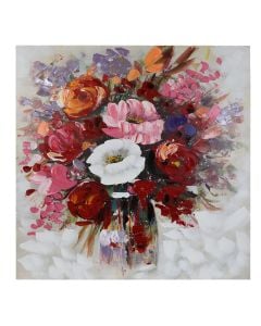 Pikturë, "Flower bouquet", në telajo, shumëngjyrëshe, 80x80 cm