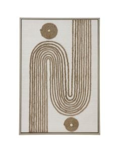 Printed picture, "Abstract", MDF frame, brown/ beige, 60x90x3.5 cm