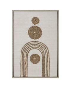 Printed picture, "Abstract", MDF frame, brown/ beige, 60x90x3.5 cm