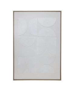 Printed picture, "Abstract", MDF frame, white, 80x120x3.5 cm