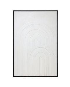 Printed picture, "Abstract", MDF frame, white, 80x120x3.5 cm
