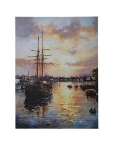 Picture, "Sunset", colorful, 60x80 cm