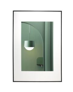 Printed picture, "The light", MDF frame, green/white, 40x60 cm