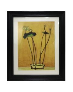 Printed picture, "Flowers", MDF frame, colorful, 47x57 cm