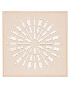 Canvas, 3D, MDF frame, beige/white, 78xH78 cm