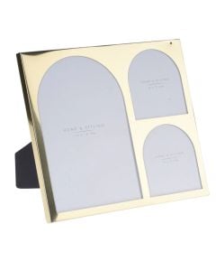 Photo frame, glass/metal, gold