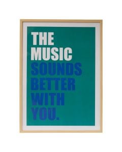 Pikturë e printuar, Music Darius, mdf, shumëngjyrëshe, 50x2.6xH70 cm